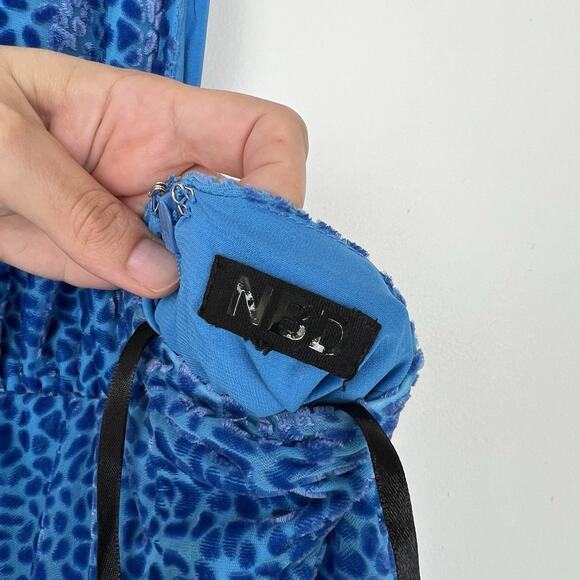 Revolve NBD Size XS? Pari Mini Dress in Textured Blue Leopard Print - Picture 2 of 9